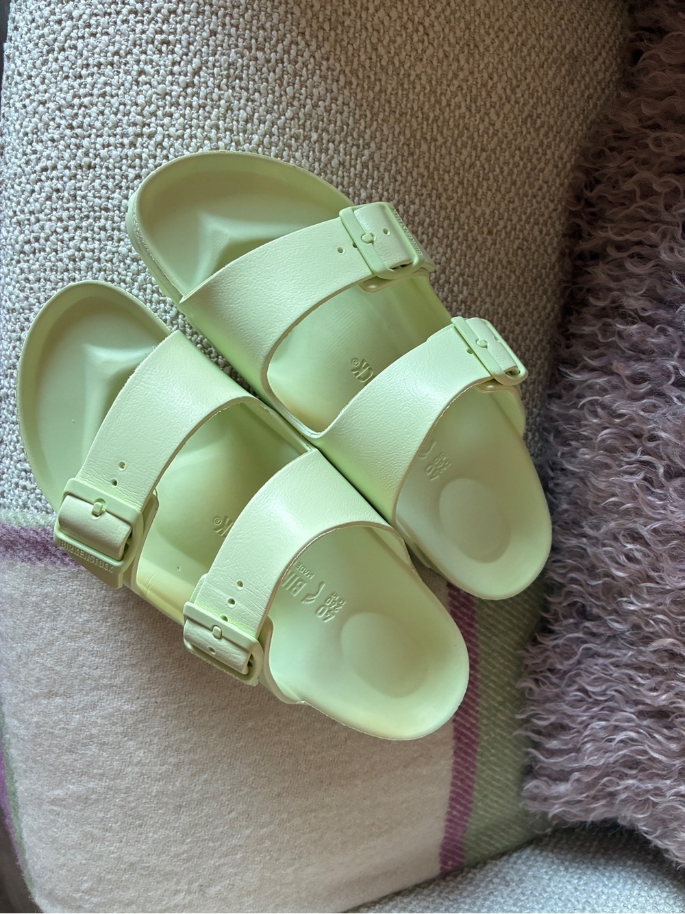 Birkenstock Arizona EVA Sandals in Light Green